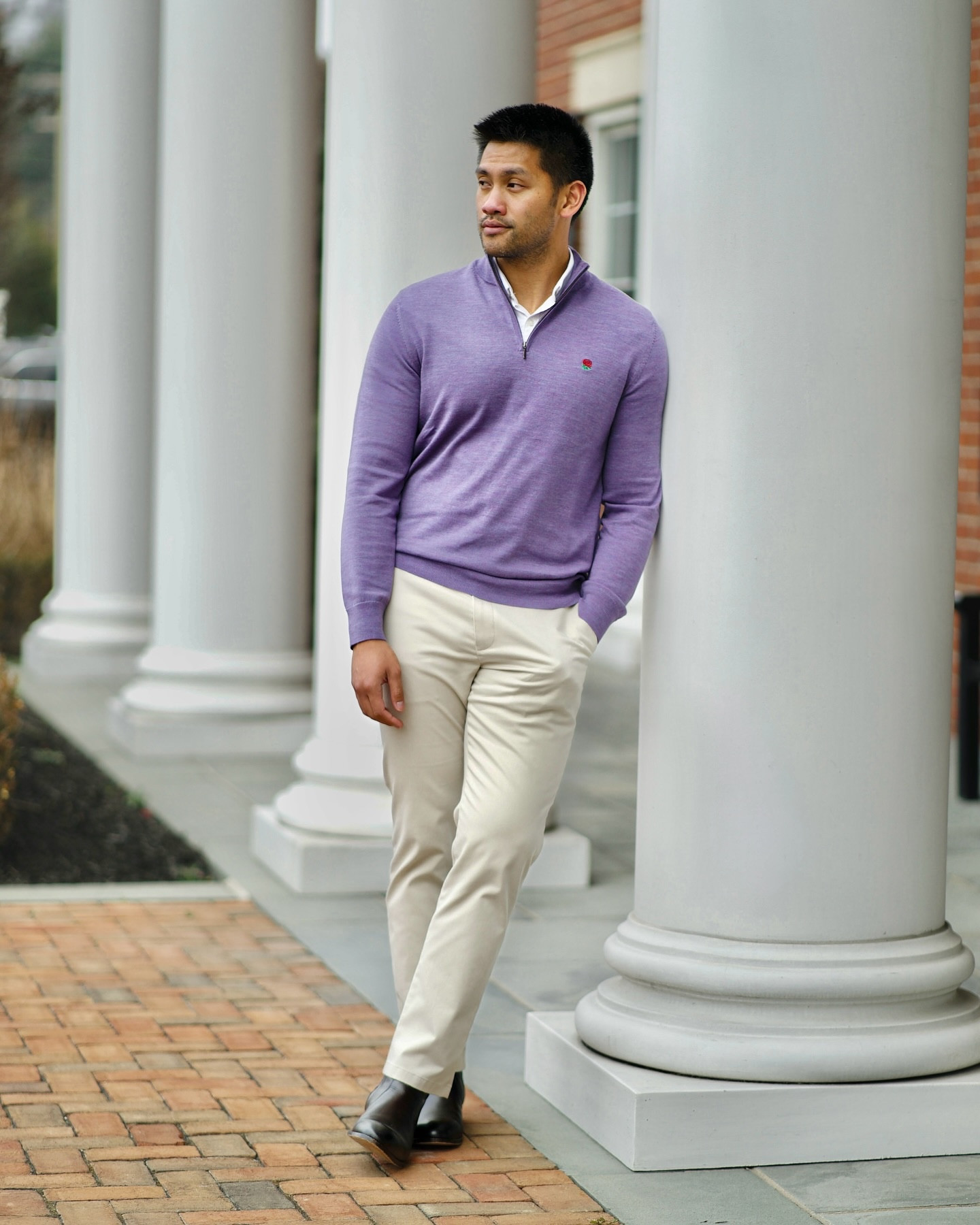 3/4 Zips > Full Zips, there’s no debate 

Major reason is that full zippers give you that weird little zipper bulge when you sit down that just ruins the vibe 😂

All jokes aside, 3/4 is the absolute move. Bonus points if you’re being lazy and don’t want to iron, it’ll cover it up and look classy! Dress smarter not harder 🤝🏽