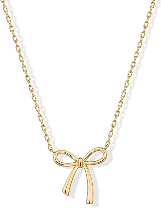 PAVOI 14K Gold Plated Dainty Cubic Zirconia Pendant Necklace for Women | Dot, Elephant, Butterfly... | Amazon (US)