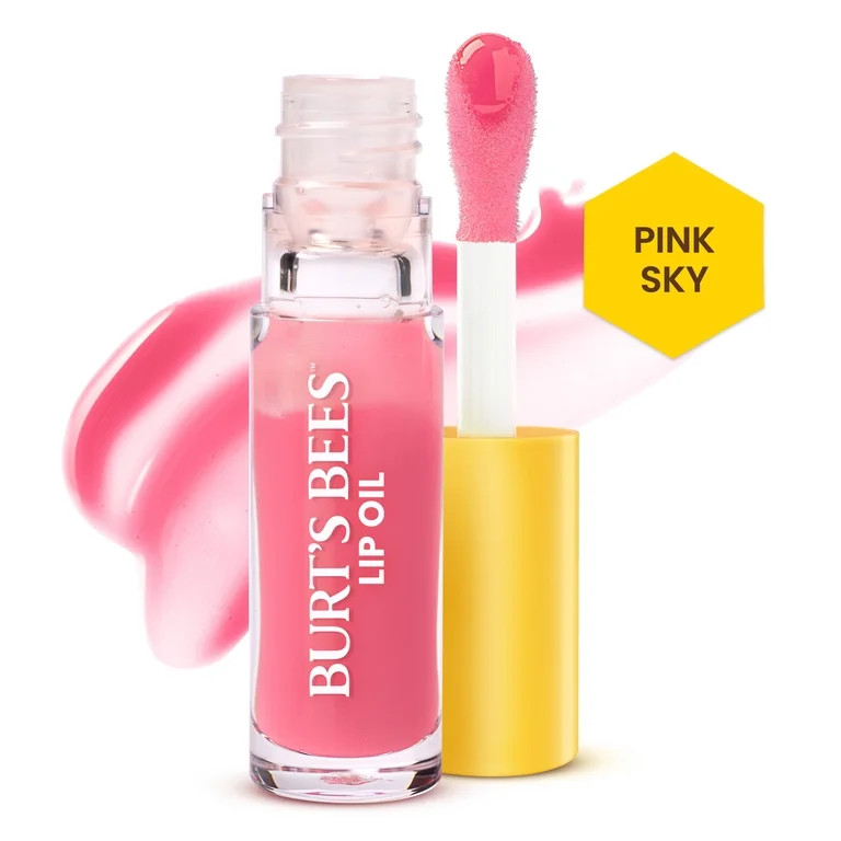 Burt's Bees Lip Oil Pink Sky, Wand Applicator, 0.15 Ounce | Walmart (US)