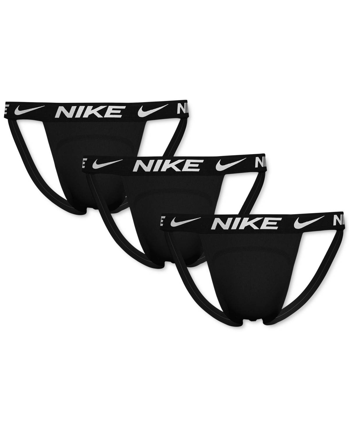 Nike Men's 3-Pack Essential Dri-fit Micro Jock Straps - Black | Macy's