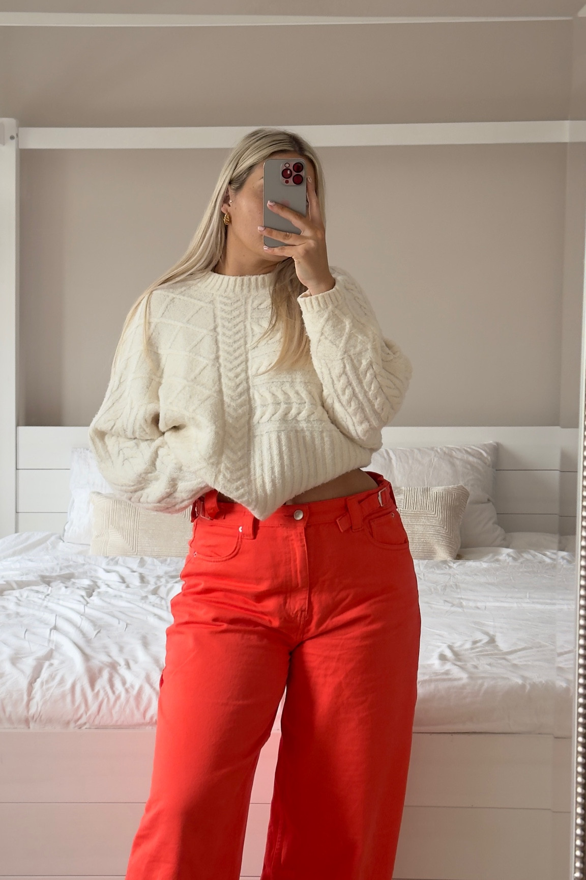 dragging some brightness into autumn with me.. Orange adjustable waist wide leg jeans and last winters knit from Abercrombie for the win 

#LTKuk #LTKautumn #LTKcurves
