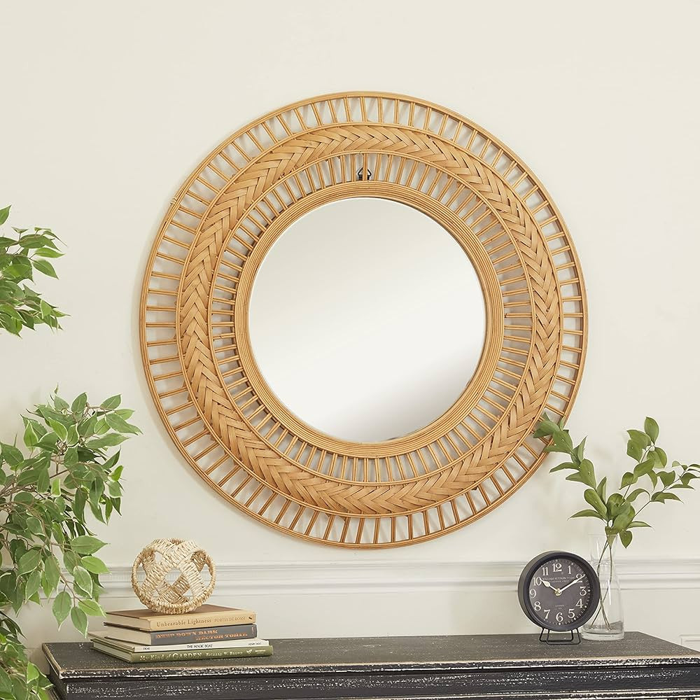 Deco 79 Metal Handmade Room Wall Mirror Intricately Weaved Entryway Mirror, Wall Mounted Mirror 3... | Amazon (US)