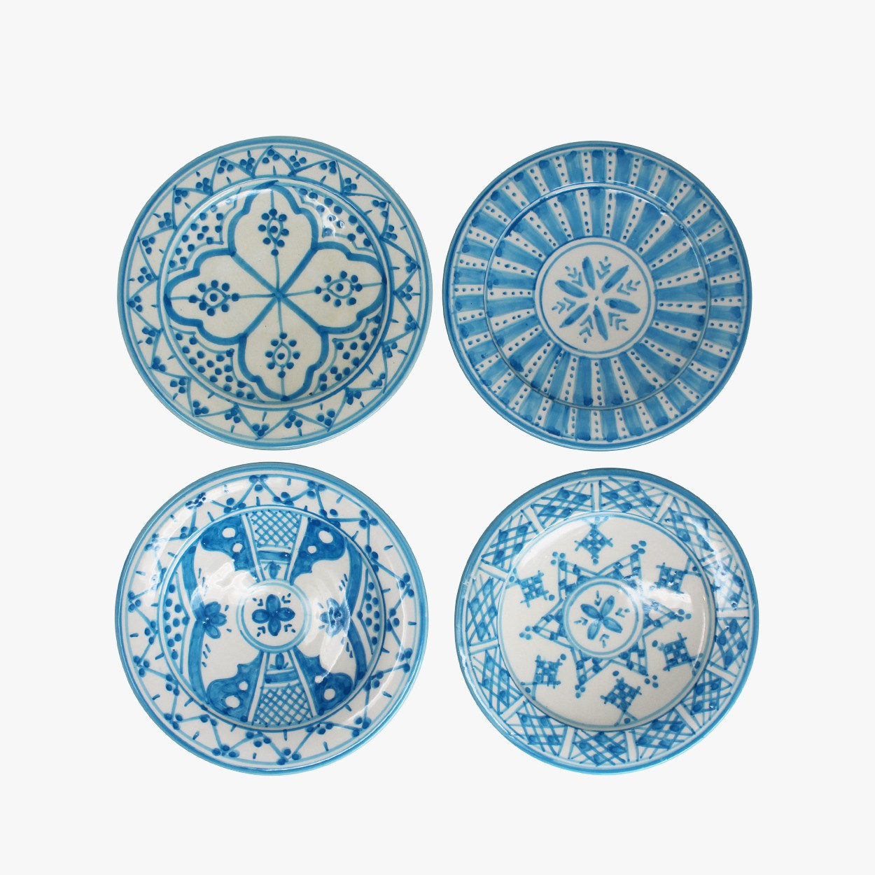 Turquoise Safi Appetizer Plate Set - Shop Tabletop - Dear Keaton | Dear Keaton