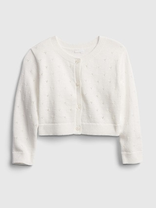 Baby Heart Pointelle Cardigan | Gap (US)