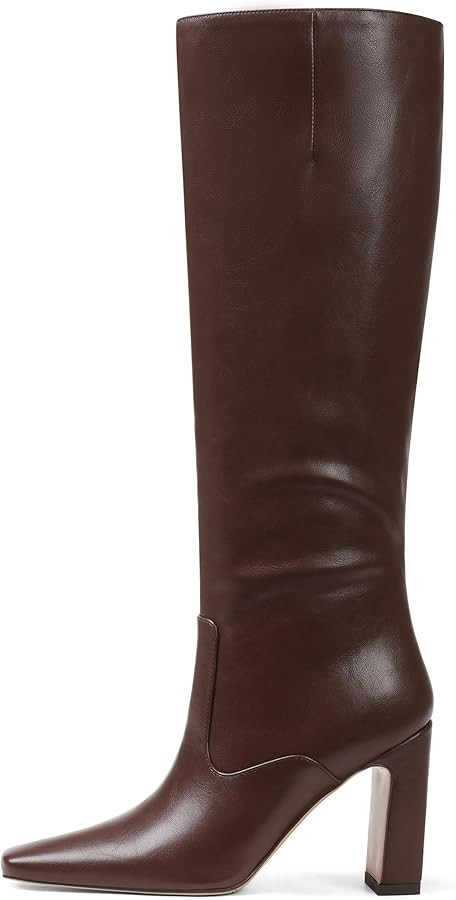 Lovee Cosee Women's Knee High Boots 2025 Chunky Block Heel Square Toe with Side Zipper Fall Winte... | Amazon (US)