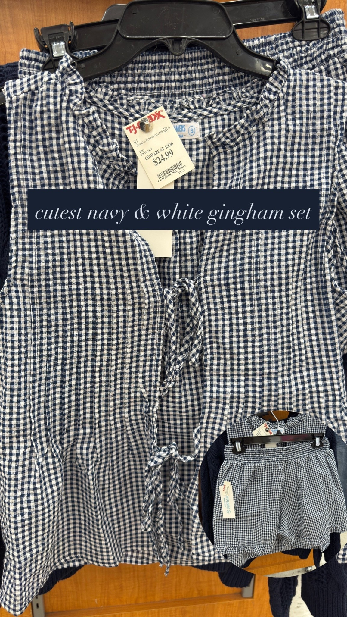 Cutest $25 navy + white gingham tank
& short set from tj maxx  // Americana summer // Memorial Day outfit // Fourth of July 🇺🇸

#LTKootd #LTKSeasonal #LTKSaleAlert