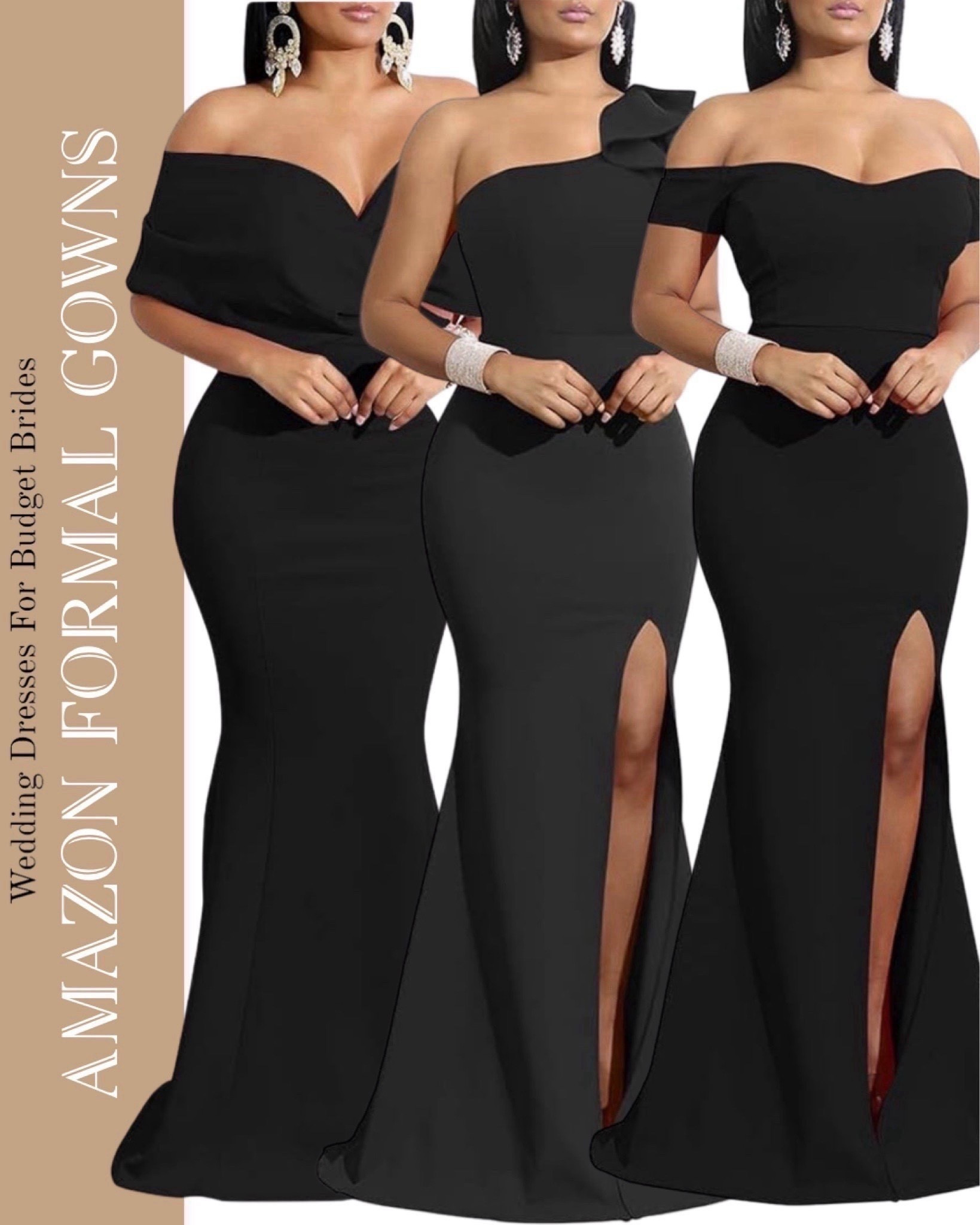 Chic black maxi dresses for a formal wedding. All from Amazon and under $50 each. 

Special occasion dresses, prom dresses, wedding guest dresses, formal dresses, black dresses. 

#LTKWedding #LTKSeasonal