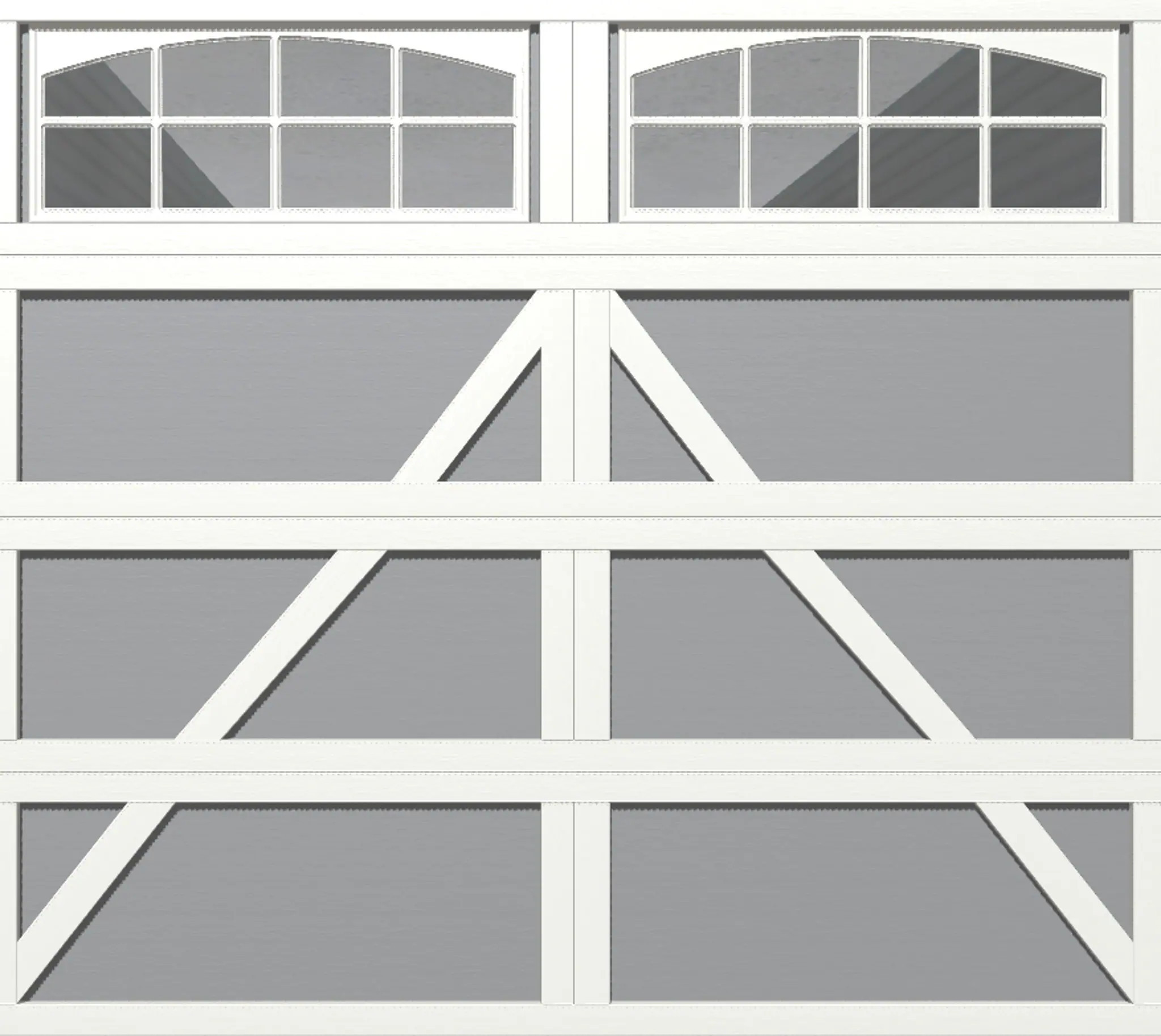 Wayne Dalton Classic Steel Model 9405 8-ft x 7-ft 10 R-Value Insulated White ,Gray Single Garage Door with Windows one_size | WD9405CHWGYCSDIII87 | Lowe's