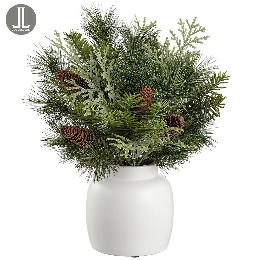 19"MX PINE/PINECO IN CER.VASE | Wayfair North America