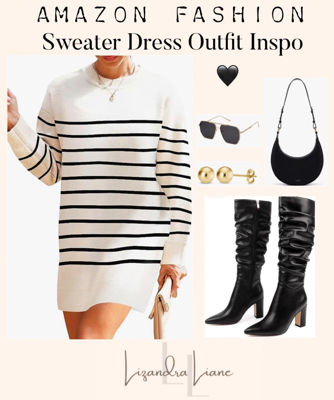 Amazon fall outfit, fall dress, sweater dress, fall style over the knee boots, fall fashion 

#LTKstyletip #LTKfindsunder50 #LTKfindsunder100