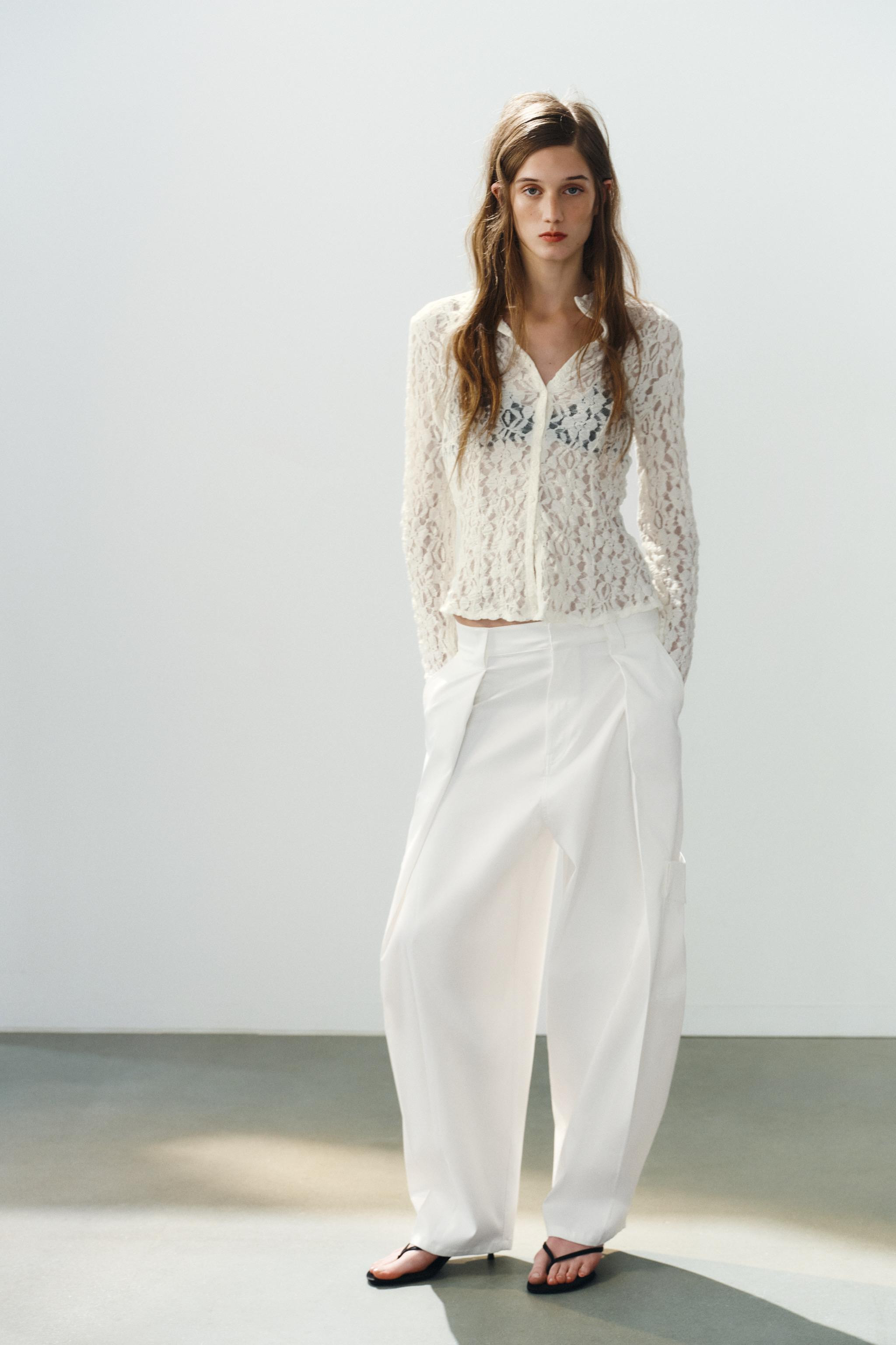 LACE BUTTONED TOP | Zara UK