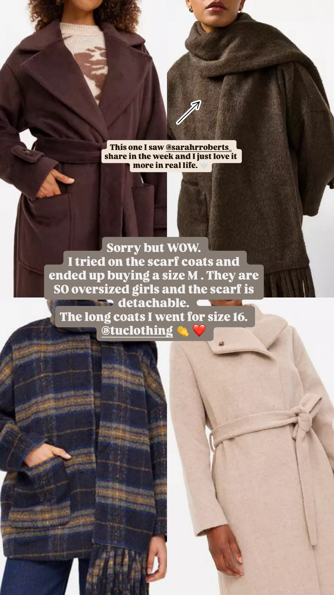 TU NEW IN COATS 

Autumn affordable fashion 