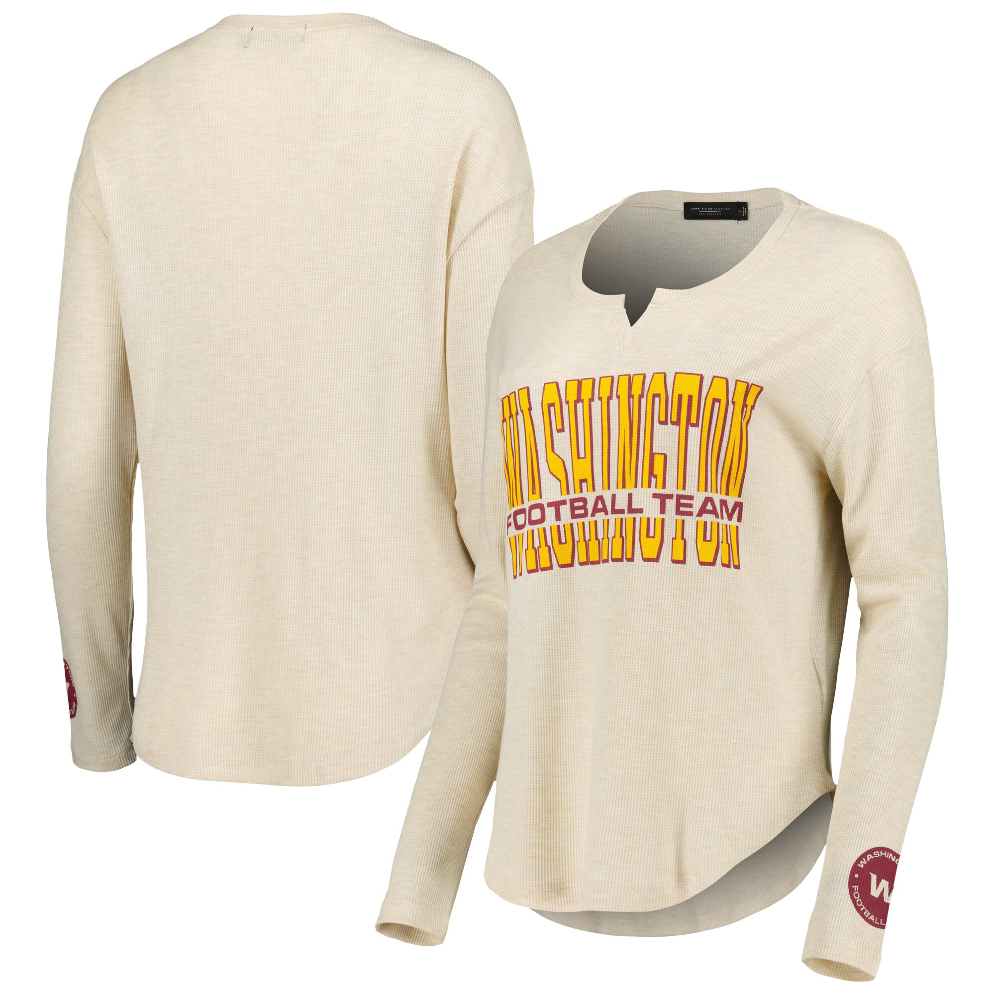 Women's Washington Commanders Junk Food Oatmeal Sunday Long Sleeve Tri-Blend Thermal T-Shirt | NFL Shop