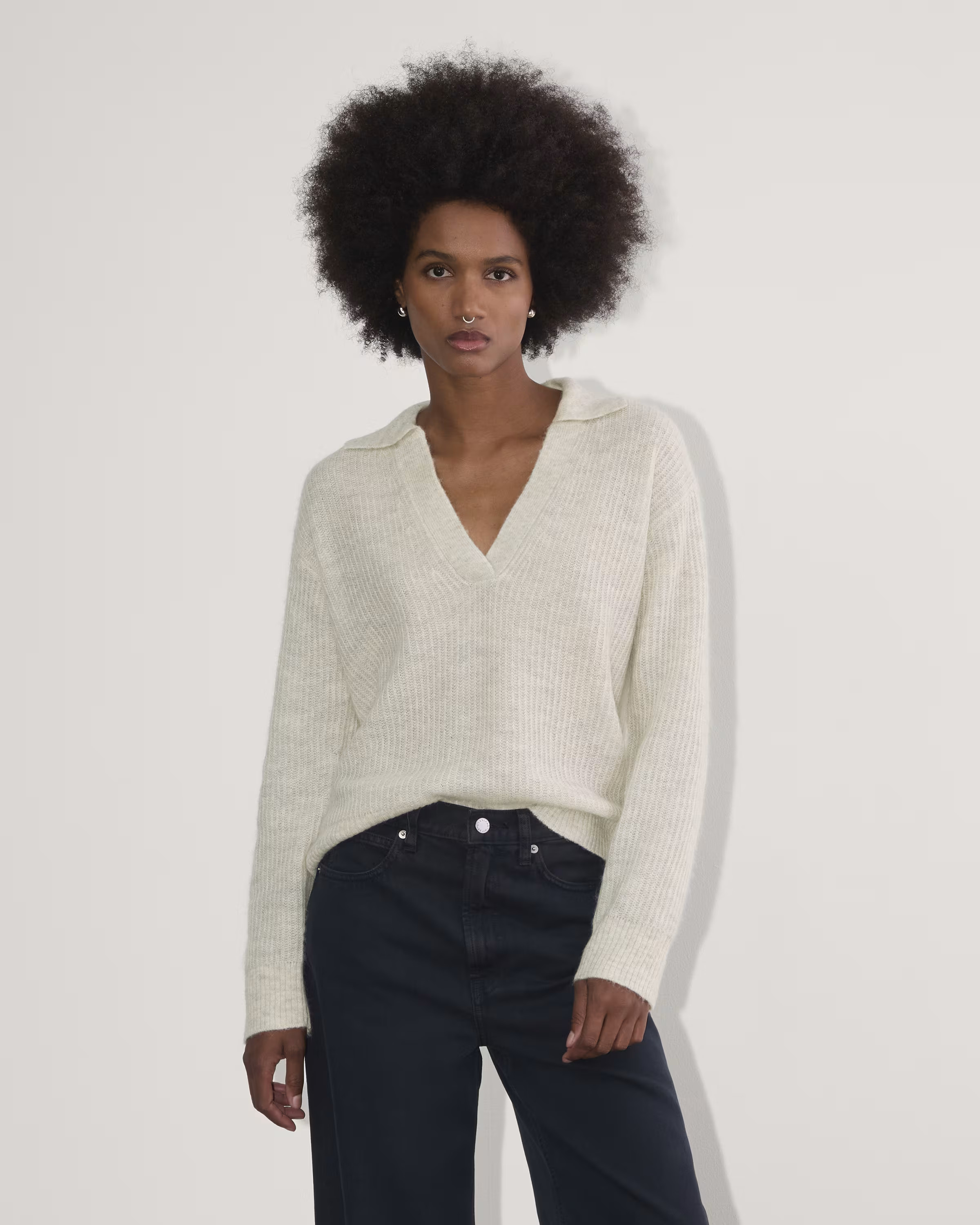 The Oversized Polo in Alpaca | Everlane