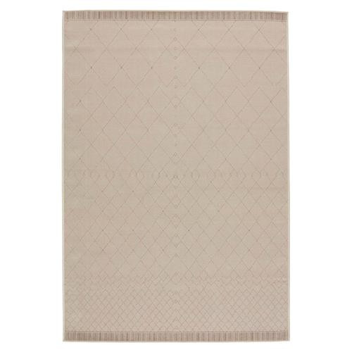 Jaipur Living Almasi Global Beige Diamond Patterned Outdoor Rug - 8'x10' | Kathy Kuo Home