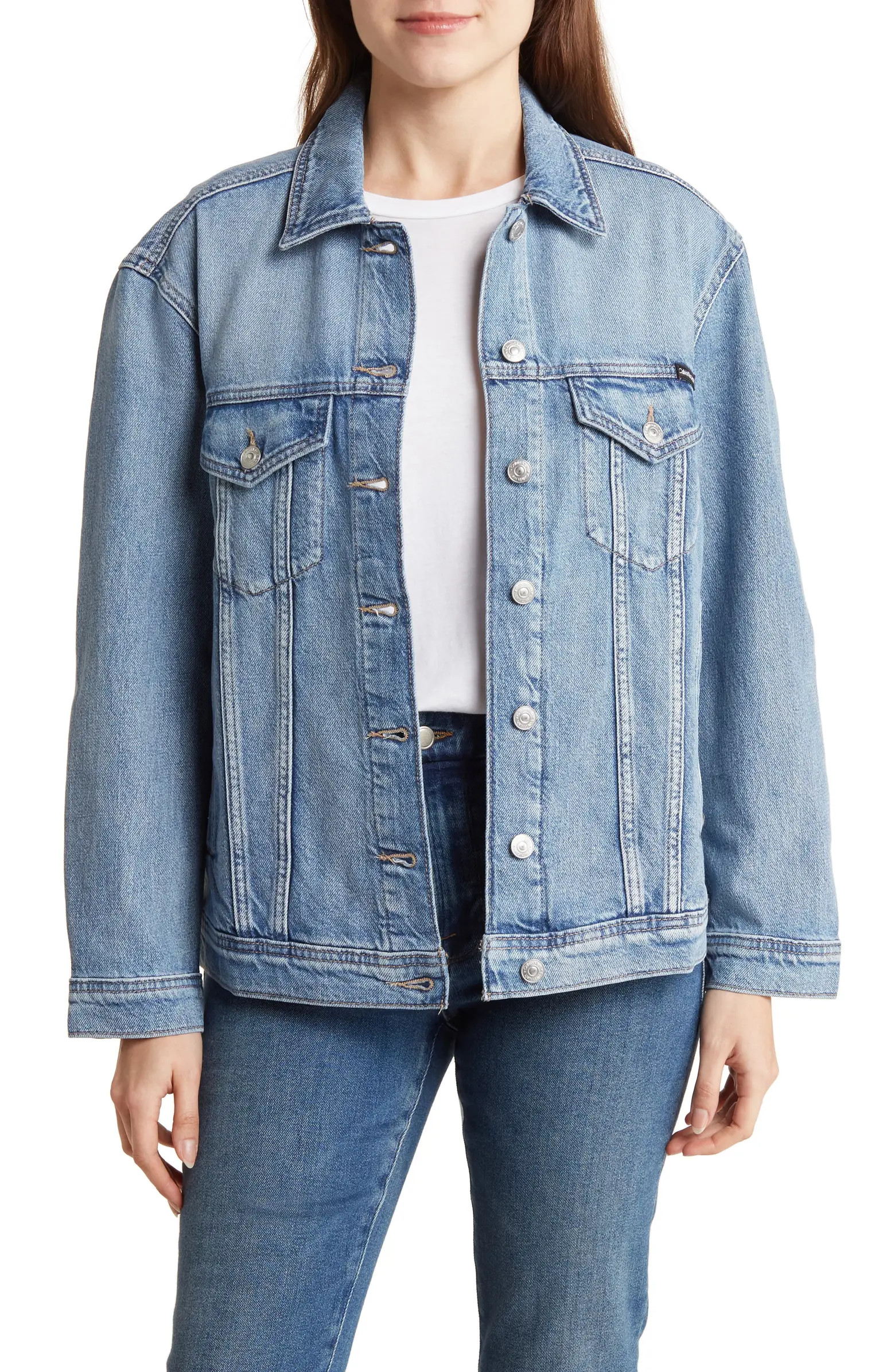 Oversized Denim Trucker Jacket | Nordstrom Rack