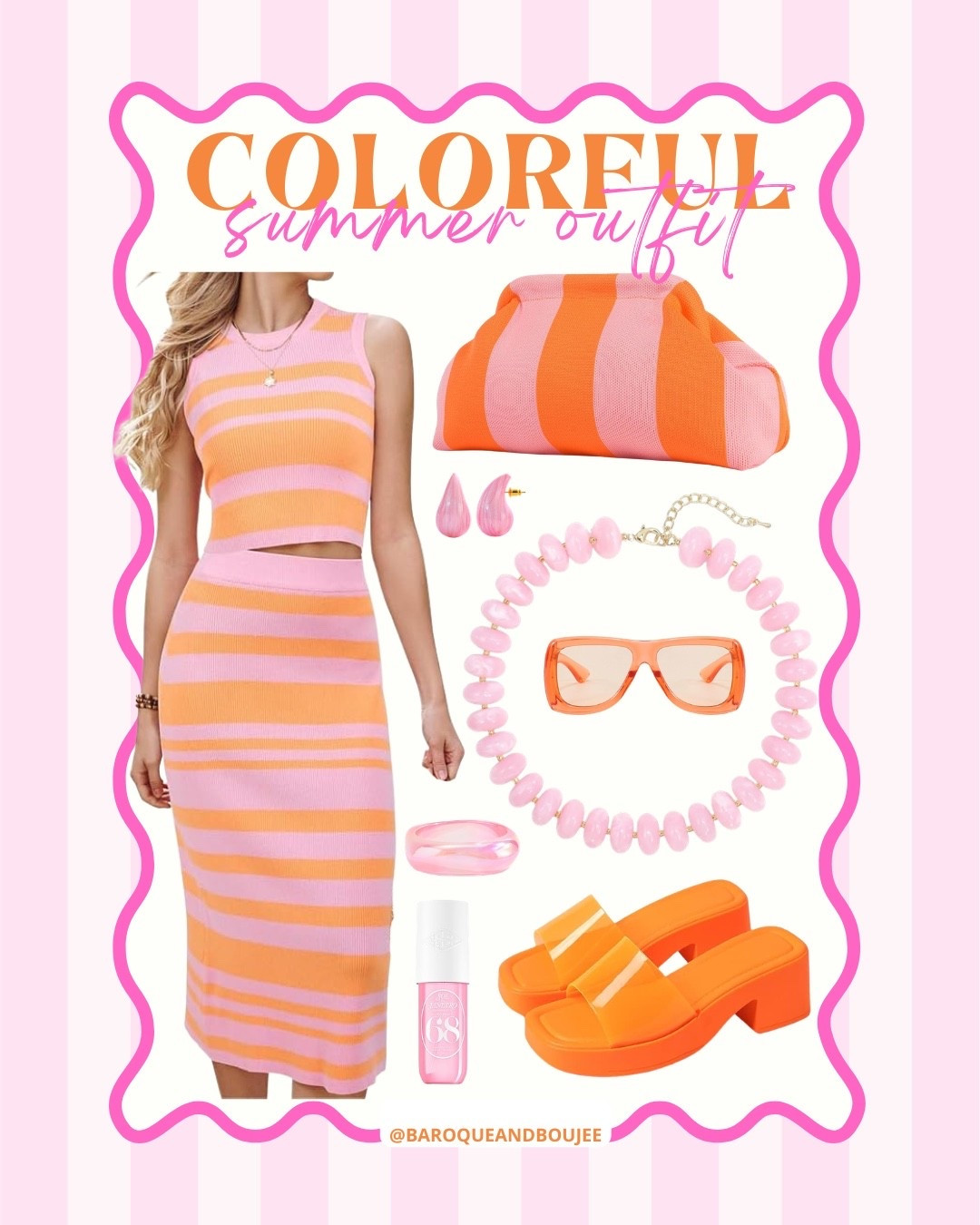 Summer outfit idea for the colorful and maximalist girl who isn’t afraid to stand out! This orange and pink outfit makes for a perfect brunch outfit idea, everyday outfit idea, vacation outfit idea!

#LTKgrwm #LTKootd #LTKSaleAlert