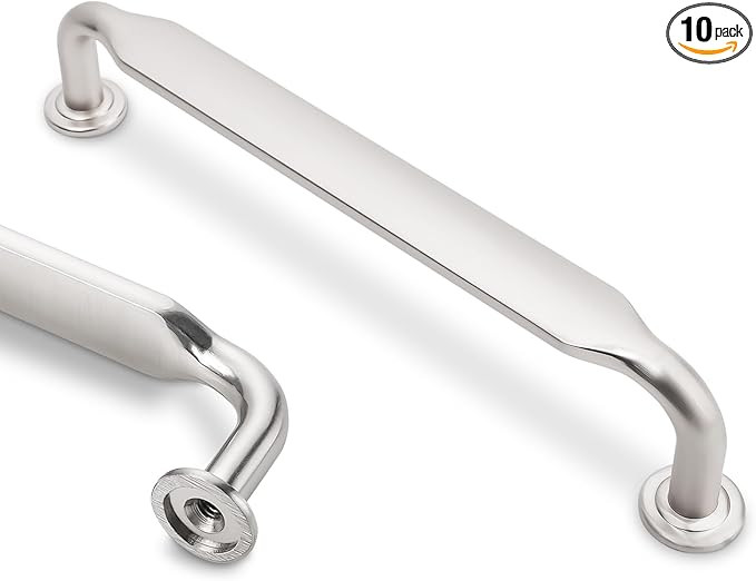 10 Pack 5 Inch Cabinet Pulls Brushed Satin Nickel Kitchen Cabinet Handles Zinc Alloy Drawer Pulls... | Amazon (US)