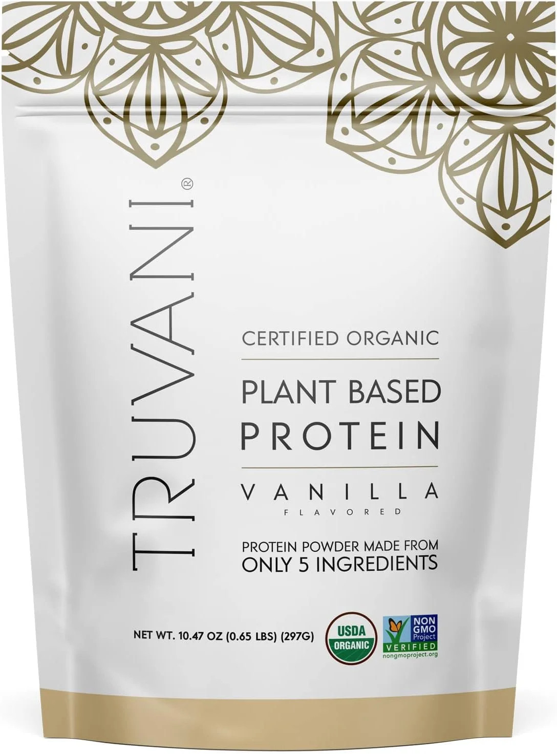 Truvani Organic Vanilla Protein Powder, 10.47 Oz.. | Walmart (US)