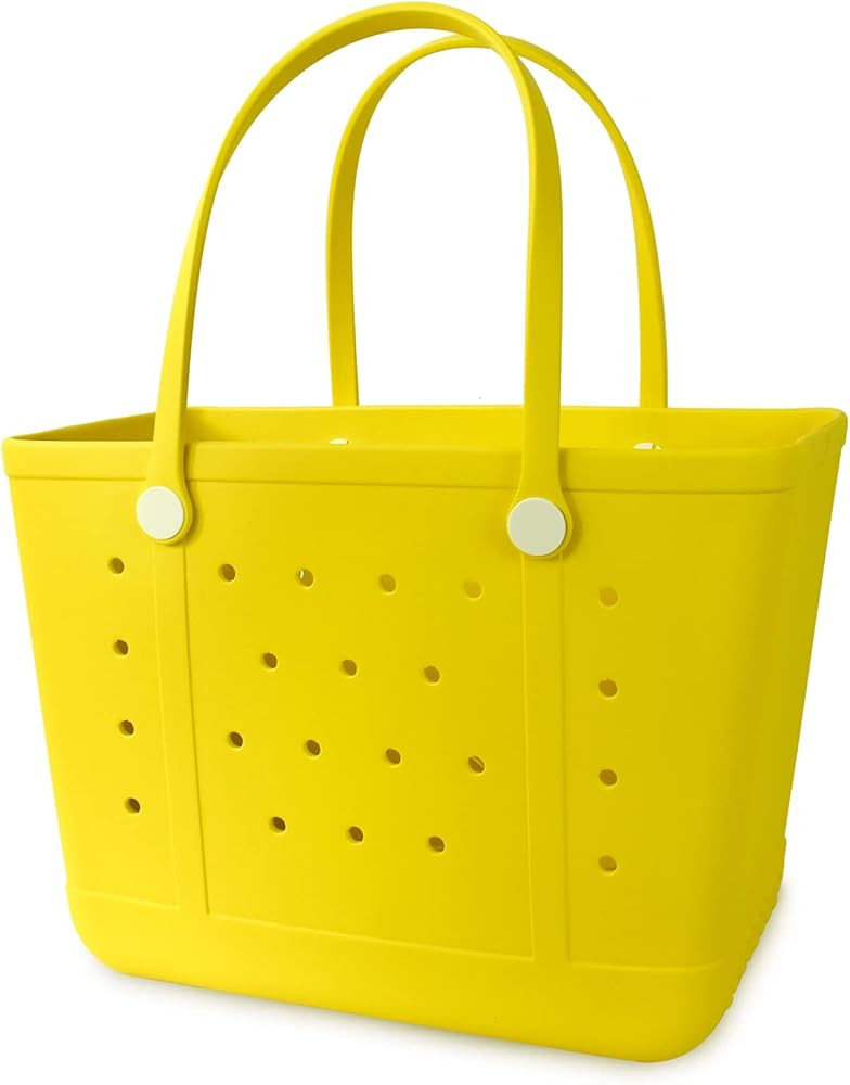 Juyeesm X Large Beach Bag, Oversized Rubber Beach Bag, Washable Open Tote Bag Durable Tote Travel Ba | Amazon (US)