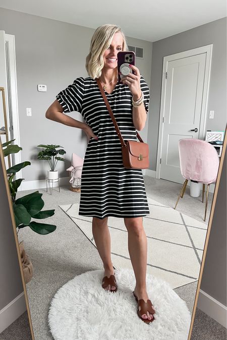 Black striped dress with cognac colored accessories! 
Dress- xs

#LTKfindsunder100 #LTKstyletip #LTKsalealert