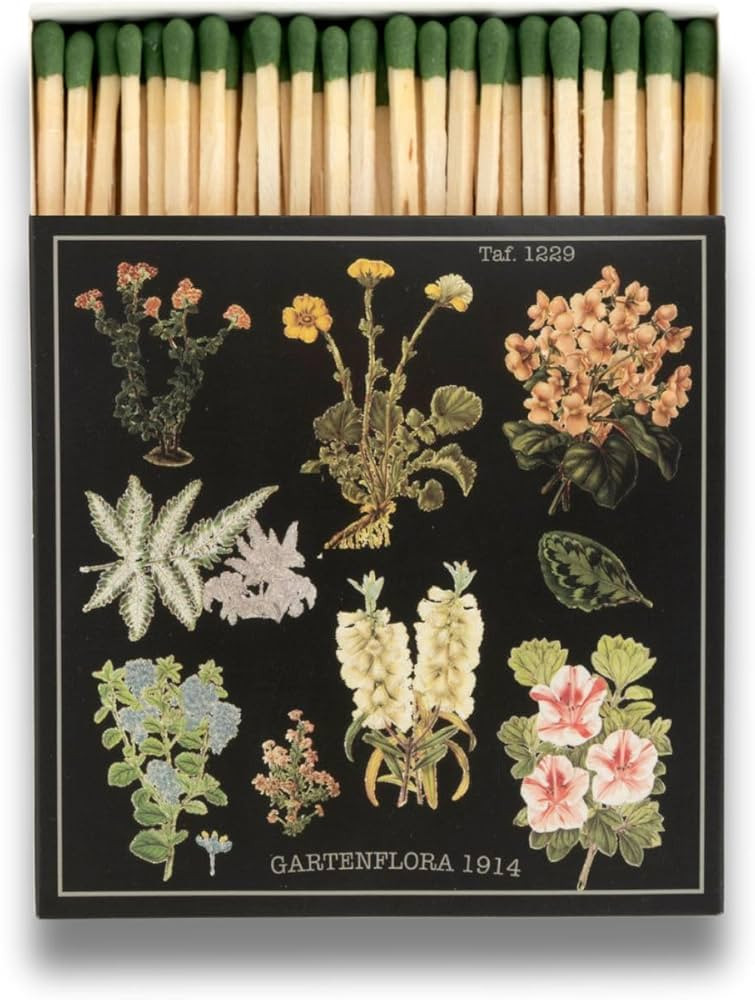 Curator Home Luxury Gift Long Safety Matches I Stylish Floral Design Square Matchbox | Amazon (US)