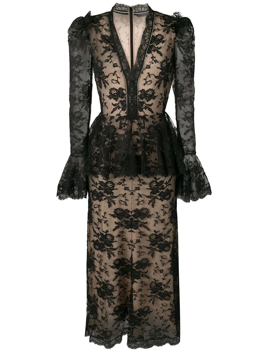Alexander McQueenpeplum-style lace dress | Farfetch (US)
