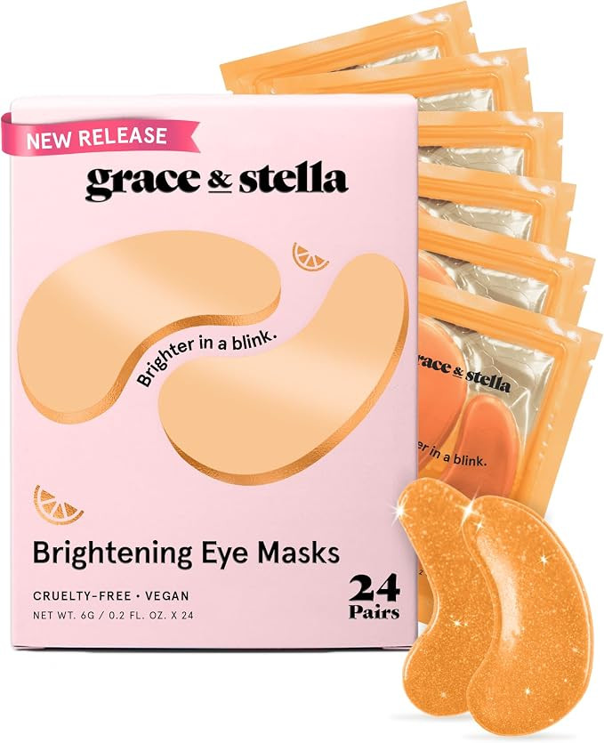 grace & stella New Brightening Eye Patches for Dark Circles (24 Pairs) - Vitamin C Under Eye Patc... | Amazon (CA)