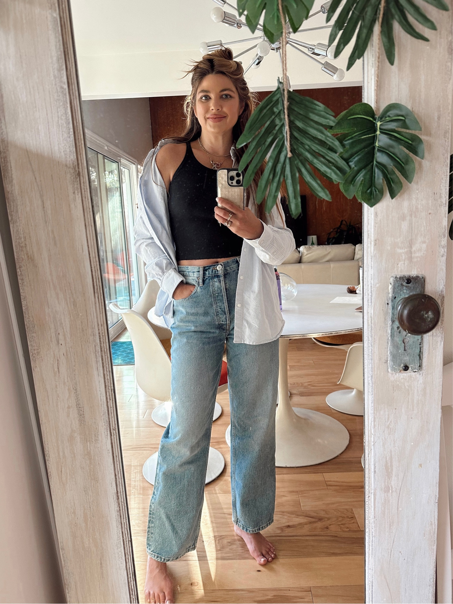 Loose jeans, button down 

These jeans are delightfully relaxed. Sized up to a 28 for a super loose vibe. 👖 

#LTKstyletip #LTKsalealert #LTKFind