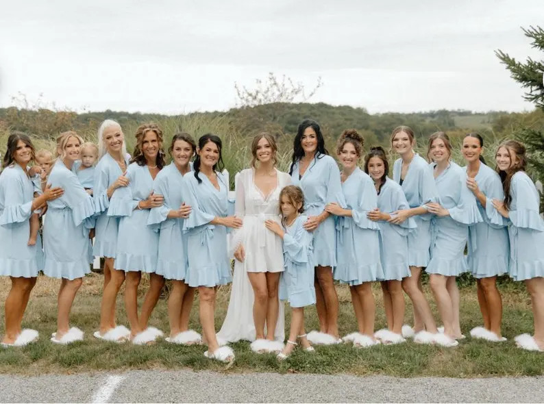 Light Blue Bridesmaid Robes – Wedding, Bridal Party, Getting Ready Robes For Bridesmaids | Etsy (US)