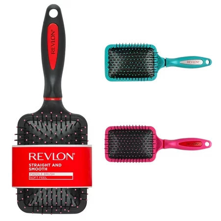 Revlon Paddle Hair Brush with Nylon Bristles Black | Walmart (US)