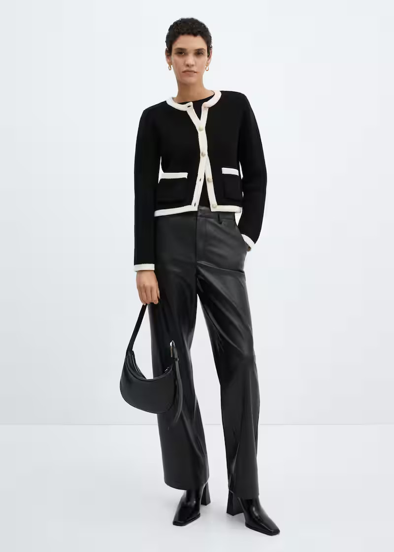 Knitted buttoned jacket -  Women | Mango USA | MANGO (US)