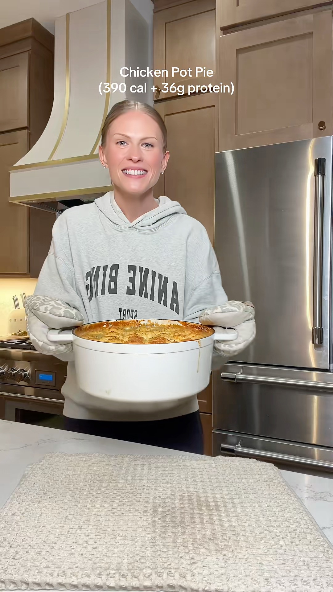 Cheddar Bay Biscuit Chicken Pot Pie (390 cals + 36g protein) 🥘🧀🥔 This recipe makes (12 servings) each serving includes 2 biscuits and 1.75 cups of pie filling:
2 Russet potato, Potatoes
16 oz cooked Chicken Breast
1 bag frozen peas
1 packet Pioneer Country Gravy Mix
1 bag Frozen Chopped Onions
1 bag Frozen Corn
1 bag Frozen Sliced Mushrooms
1 egg for egg wash
2 Carrot, chopped.
1 box Red Lobster Gluten Free Cheddar Bay Biscuit Mix (regular is fine too)
32oz Good Culture low fat cottage cheese (or other)
2 Cups 0% Fage Greek Yogurt
4oz Fat Free Cheddar Cheese
Season well with Kinder’s Buttery Garlic and Herb seasoning and Kinder’s The Blend. Bake at 425 for 12-14mins or until the biscuits are golden brown!  

 #LTKmomlife #LTKfoodie #LTKHome