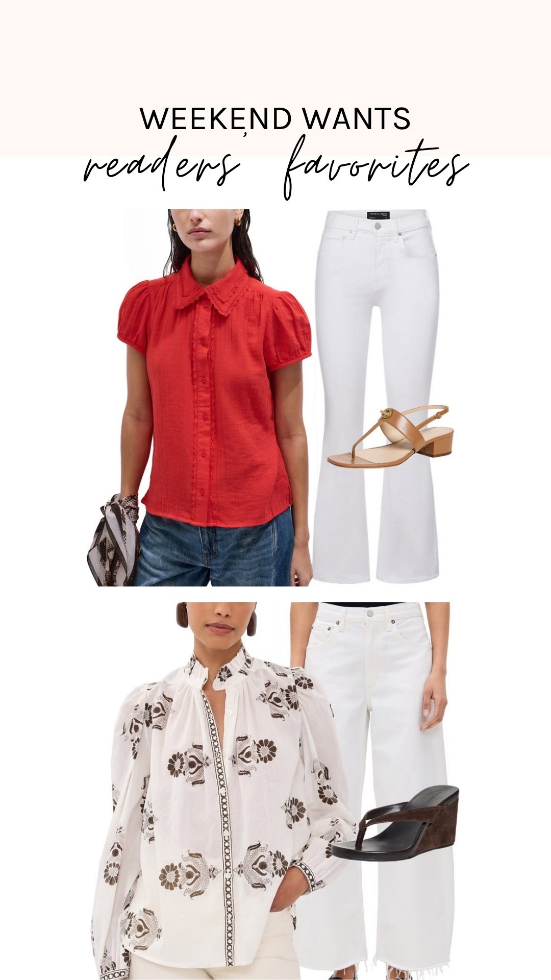 Today’s picks are curated from readers’ favorites throughout the last few weeks. From versatile tops and must-have jeans to easy-to-wear dresses and the season’s best sandals, these stylish looks are perfect to wear throughout summer.

#LTKootd