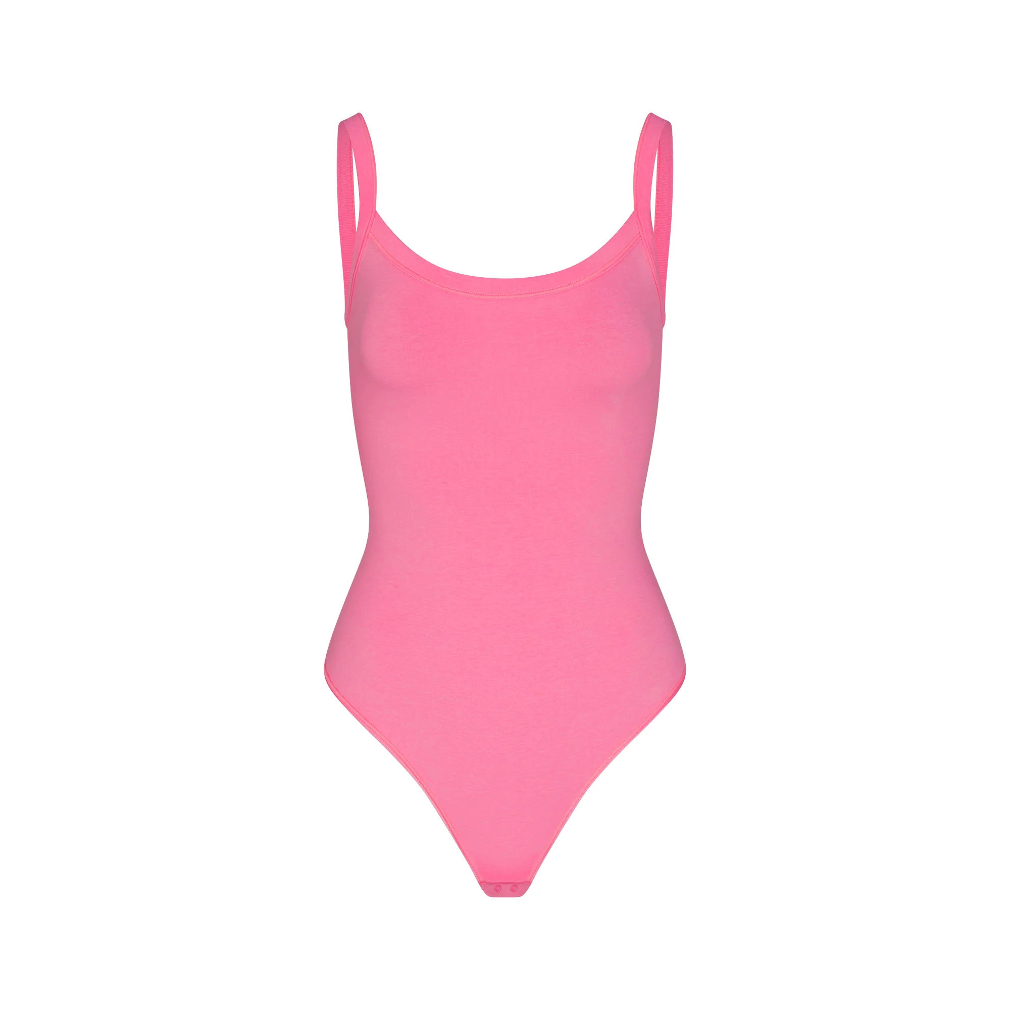 COTTON JERSEY SCOOP NECK BODYSUIT | SUGAR PINK | SKIMS (US)