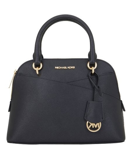Black Jet Set Travel Medium Dome Leather Satchel | Zulily