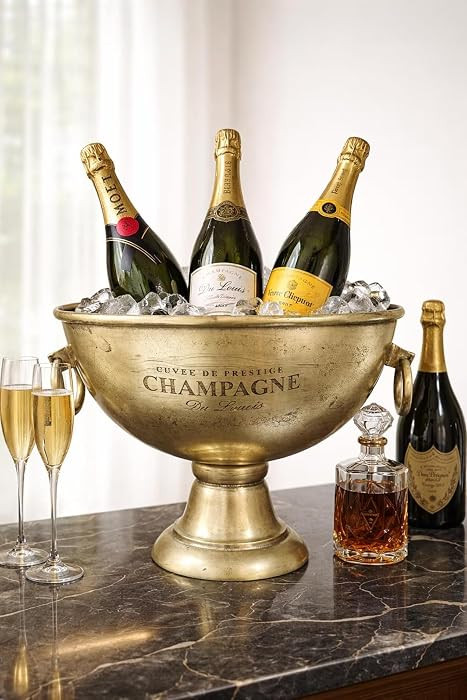 Large Champagne Bucket with Stand, Ice Tub for Parties | Barware | Wedding Decor | Luxury Home Ba... | Amazon (US)