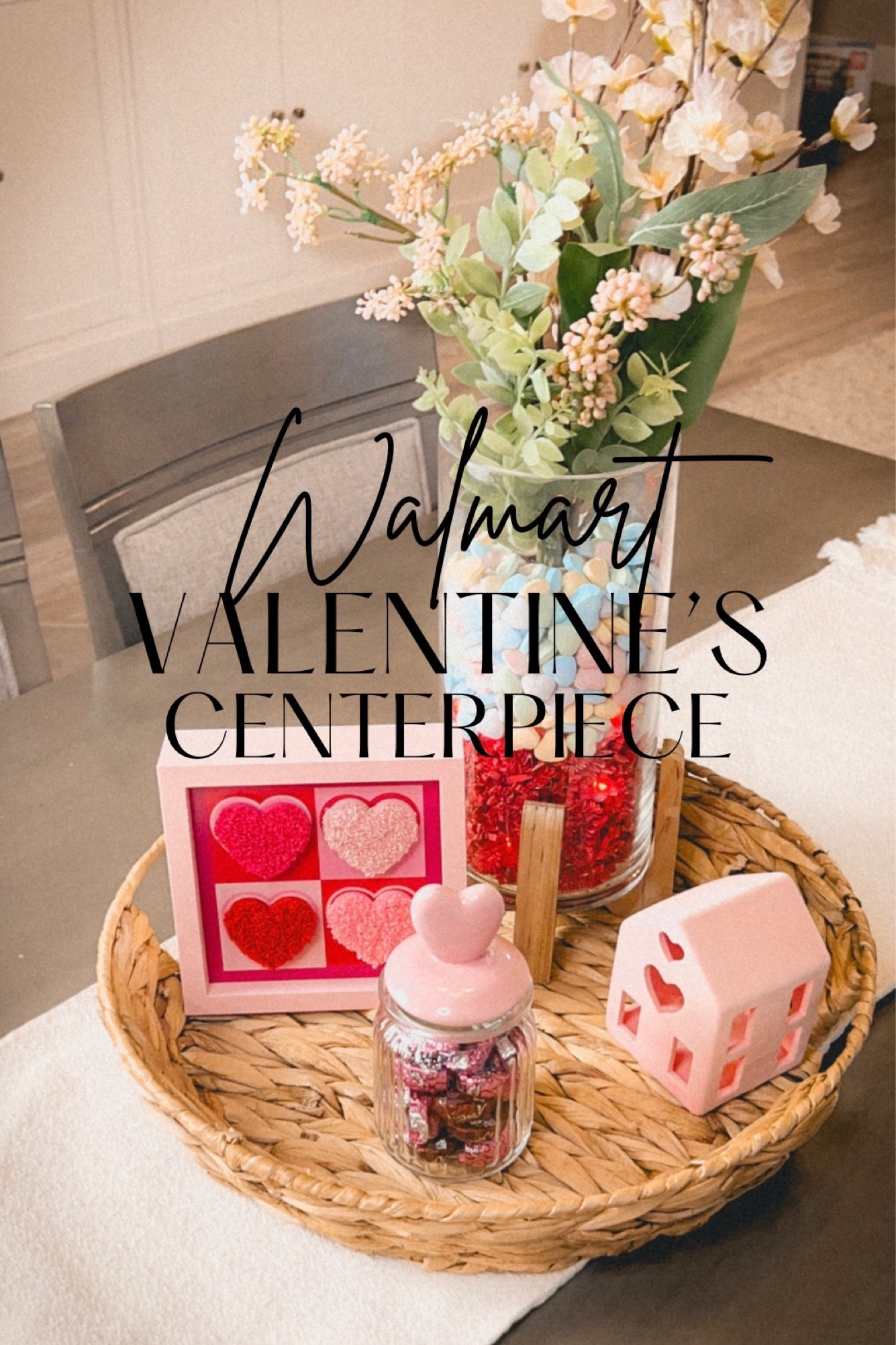 Easy Walmart Valentine’s centerpiece. Table decoration. Island styling. 

#LTKSeasonal #LTKstyletip #LTKhome