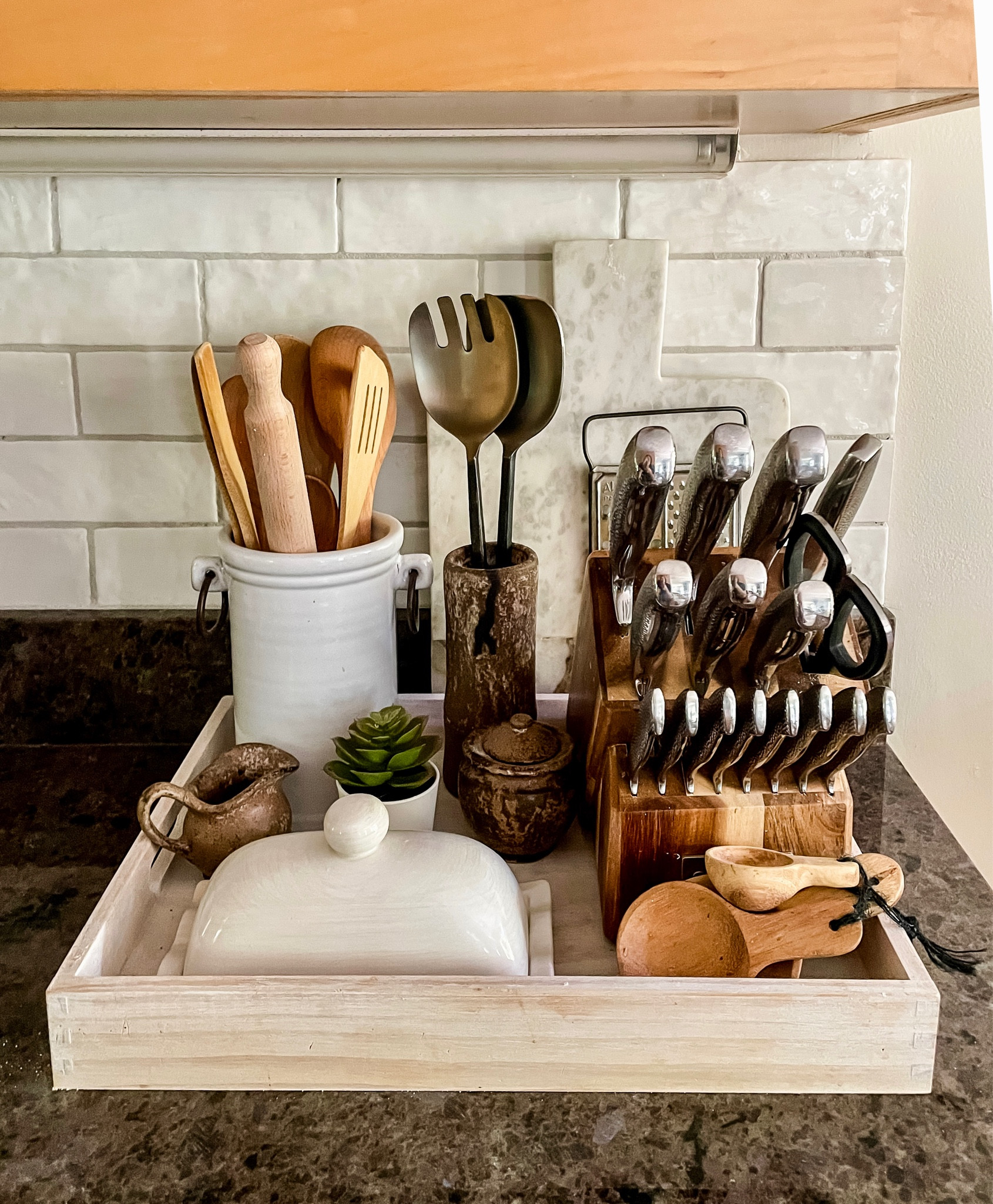 White washed wood kitchen serving tray using liming wax! 


#LTKstyletip #LTKunder50 #LTKhome