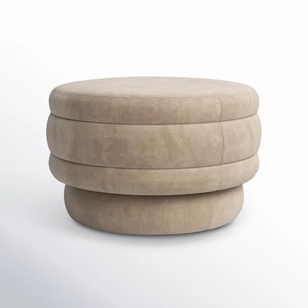 Noa 25.59" Wide Round Footstool Ottoman | Wayfair North America