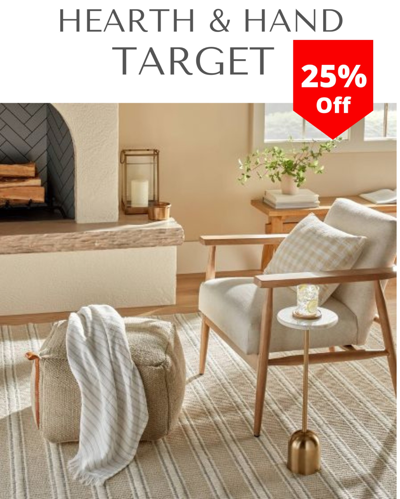 Target Hearth & Hand Magnolia 25% off!!

Home decor 
Living Room Decor 
Armchair 
Ottoman 

#LTKsalealert #LTKstyletip #LTKhome