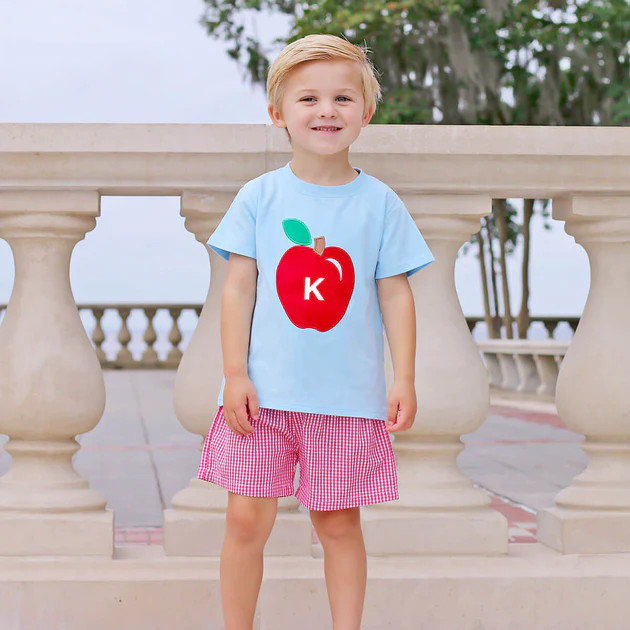 Light Blue Apple Short Set | Classic Whimsy