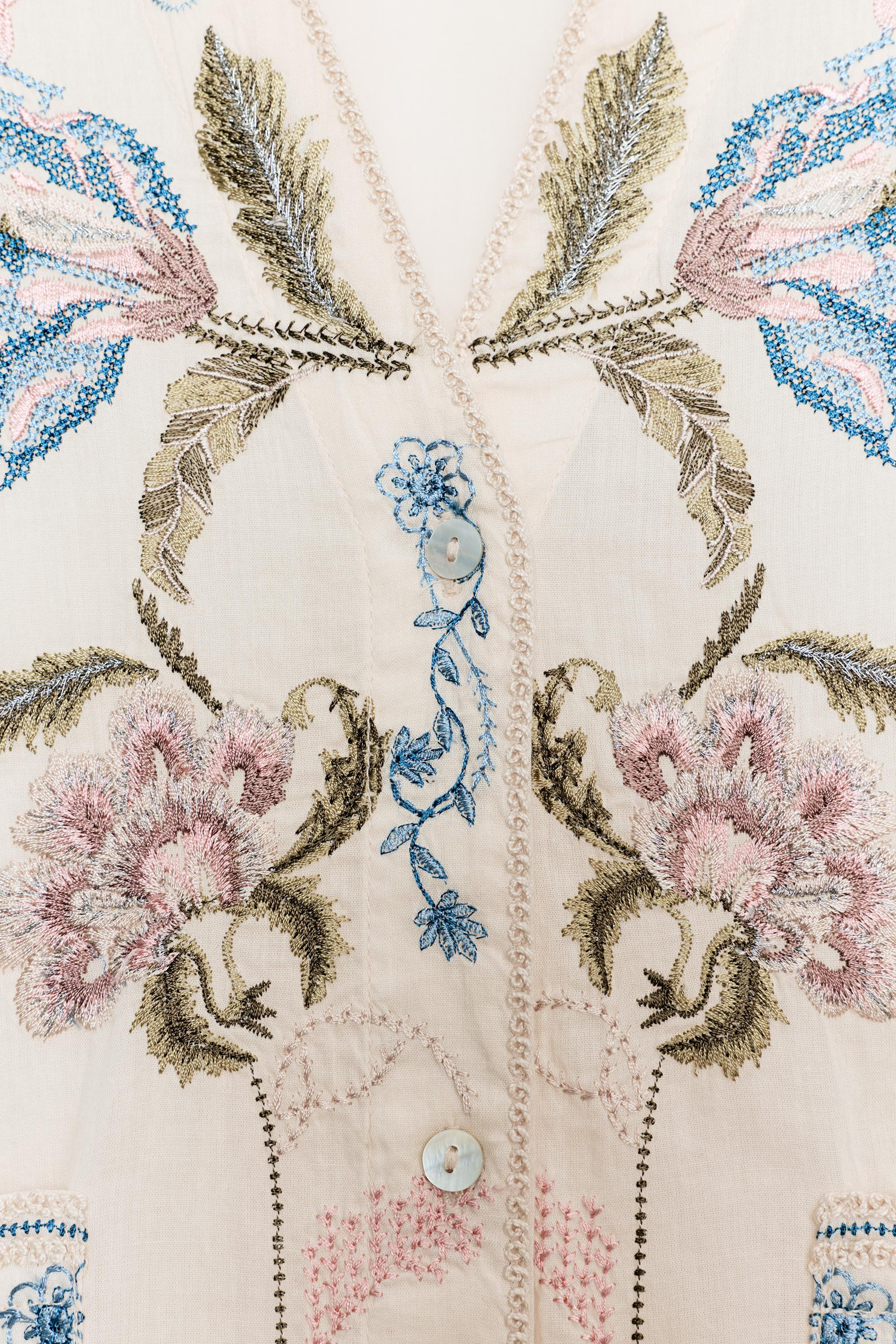 ZW COLLECTION EMBROIDERED SHIRT | Zara US