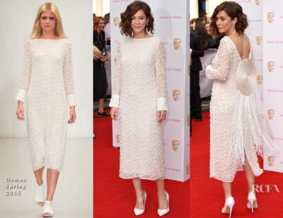 Osman London 2015 Dress Cream Fringe Back Long Sleeve Designer Size 8 | eBay UK