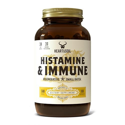HEART & SOIL - Histamine & Immune Supplement - Immune Support Supplement - Enriched with Selenium, Vitamin A, Thymopoietin, Thymulin, DAO, Thymosin, LEAP-2 & Peptides - 180 Capsules | Amazon (US)