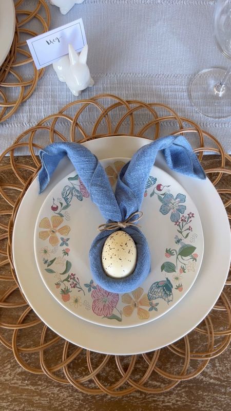 Try this bunny napkin tutorial for Easter brunch on your table setting / tablescape  

#LTKSeasonal #LTKparties #LTKhome