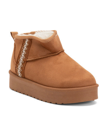 Silvia Trim Ankle Platform Booties (little Kid, Big Kid) | Unisex Shoes | Marshalls | Marshalls