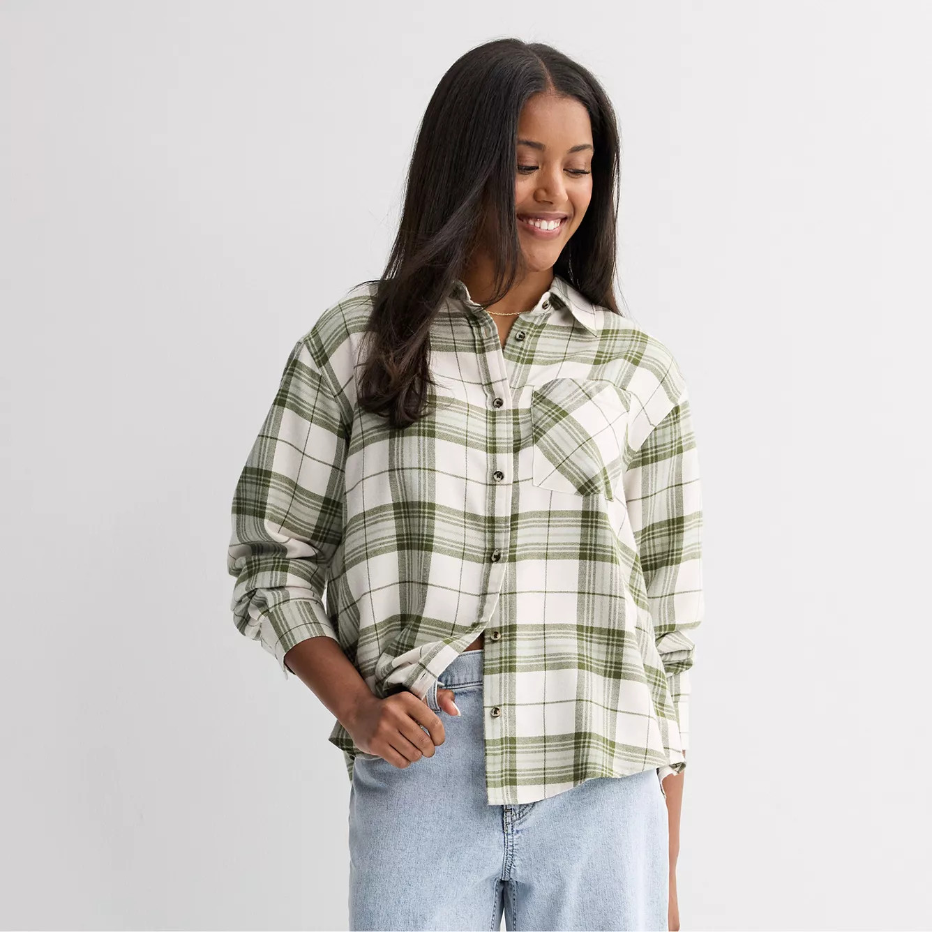 Juniors' SO\u00ae Boyfriend Flannel Shirt | Kohl's