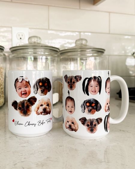 Personalized mug with kids baby and dog faces, personalized gift idea for moms, dads and grandparents!

#LTKFindsUnder50 #LTKFamily