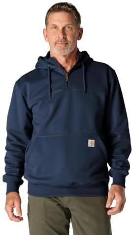 Carhartt mens Rain Defender Loose Fit Heavyweight Quarter-zip Sweatshirt | Amazon (US)